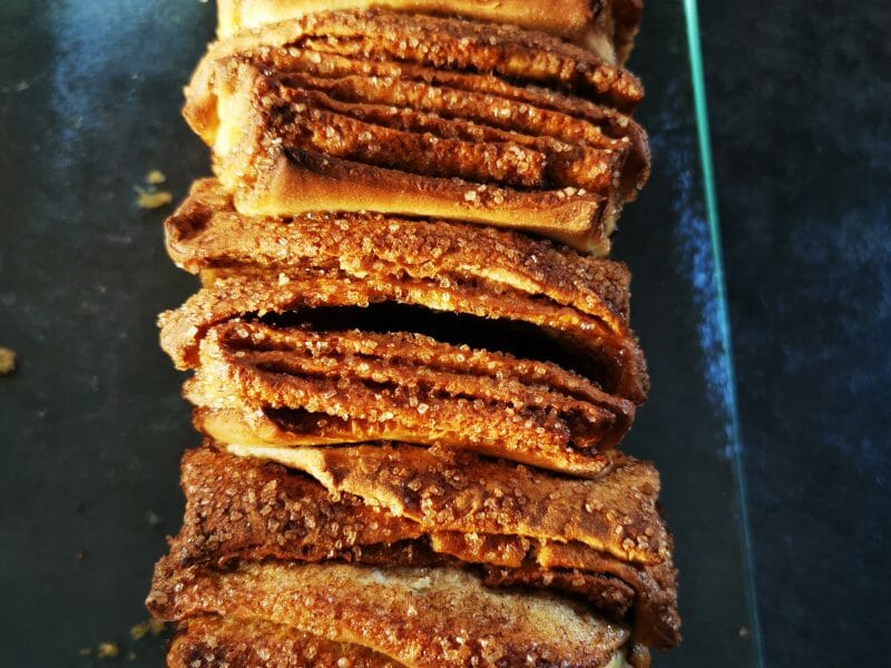 Cliquez pour zoomer ! Brioche à effeuiller à la cannelle Thermomix par Liolecuisto