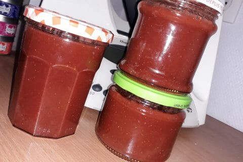 Cliquez pour zoomer ! Confiture fraise rhubarbe au Thermomix
