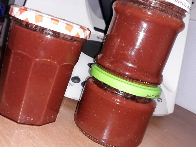 Cliquez pour zoomer ! Confiture fraise rhubarbe Thermomix par BZHSandra