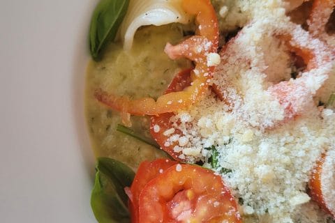 Cliquez pour zoomer ! Farfalle à la crème de courgettes Thermomix par Lise_3