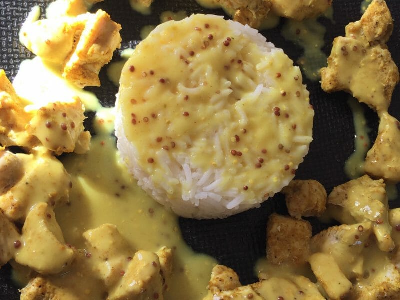 Cliquez pour zoomer ! Blancs de poulet sauce moutarde et curry Thermomix par Marion