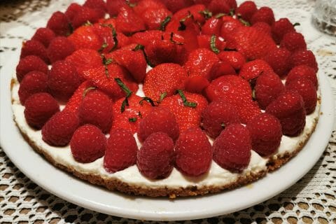 Cliquez pour zoomer ! Tarte aux fraises sans cuisson au Thermomix