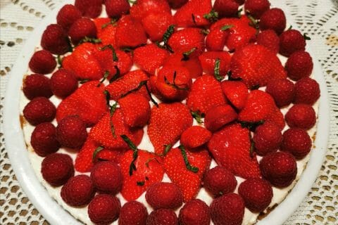 Cliquez pour zoomer ! Tarte aux fraises sans cuisson au Thermomix
