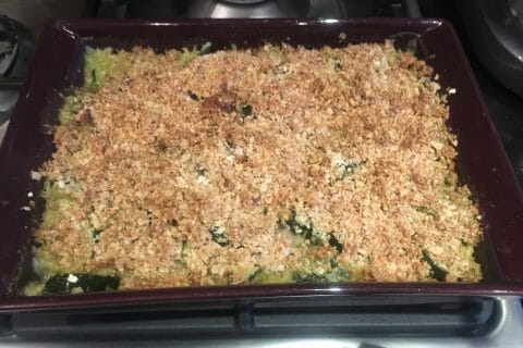 Cliquez pour zoomer ! Crumble courgettes, basilic et parmesan au Thermomix