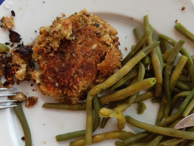 Cliquez pour zoomer ! Steaks lentilles, pois chiches, courgettes Thermomix par Mamoutine