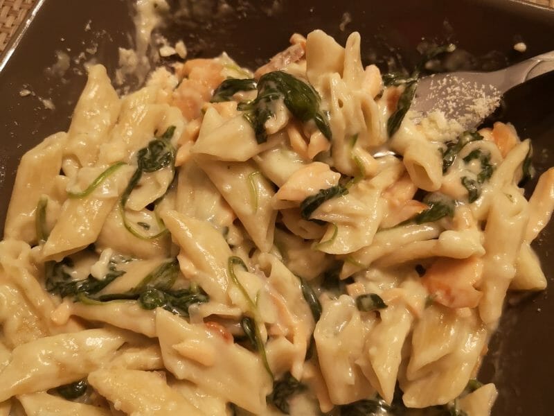 Cliquez pour zoomer ! One pot pasta – épinards et saumon fumé Thermomix par Maxou65310