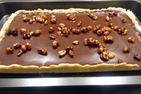 Cliquez pour zoomer ! Tarte au chocolat et cacahuètes caramélisées au Thermomix