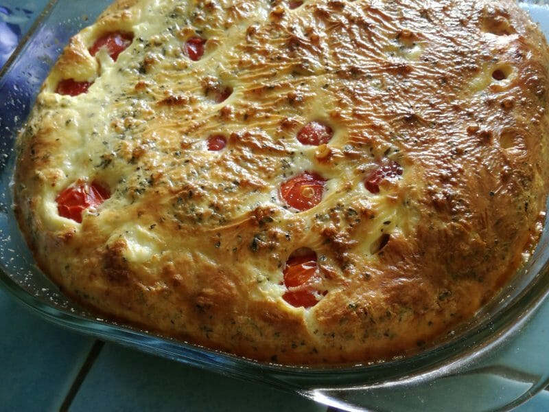 Cliquez pour zoomer ! Clafoutis tomates cerises et fromage de chèvre Thermomix par PatDomi