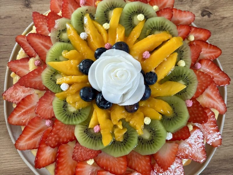 Cliquez pour zoomer ! Tarte renversée aux fruits rouges et citron vert Thermomix par Céline