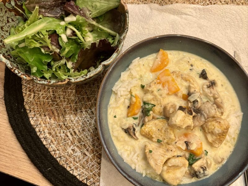 Cliquez pour zoomer ! Blancs de poulet sauce moutarde et curry Thermomix par Céline
