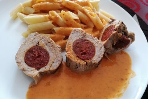 Cliquez pour zoomer ! Filet mignon au chorizo Thermomix par Dans la cuisine de Manue
