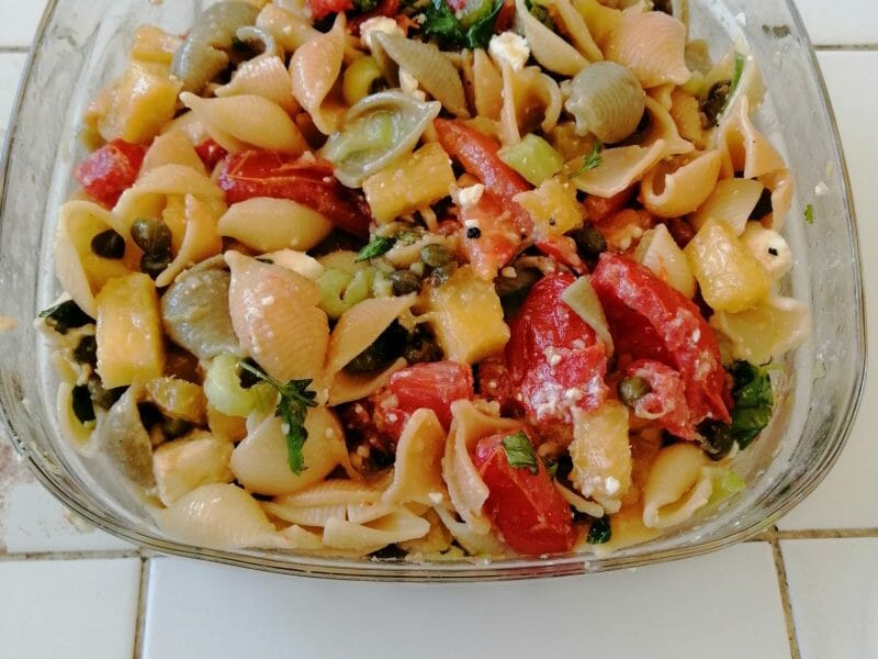 Cliquez pour zoomer ! Salade de pâtes à la grecque Thermomix par Nadine1955