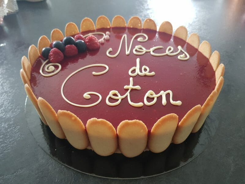 Cliquez pour zoomer ! Bavarois aux framboises Thermomix par Mandou038