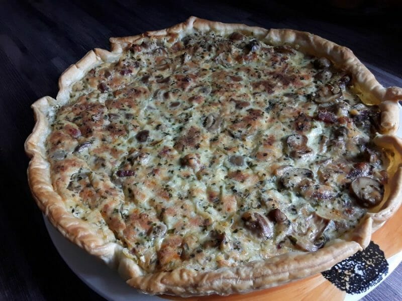 Cliquez pour zoomer ! Tarte champignons et lardons Thermomix par Malain