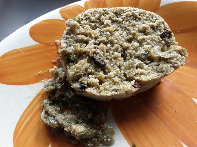 Cliquez pour zoomer ! Saucisson de thon sauce aux capres Thermomix par Malain