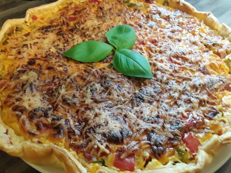 Cliquez pour zoomer ! Tarte salée aux légumes d’été Thermomix par Malain