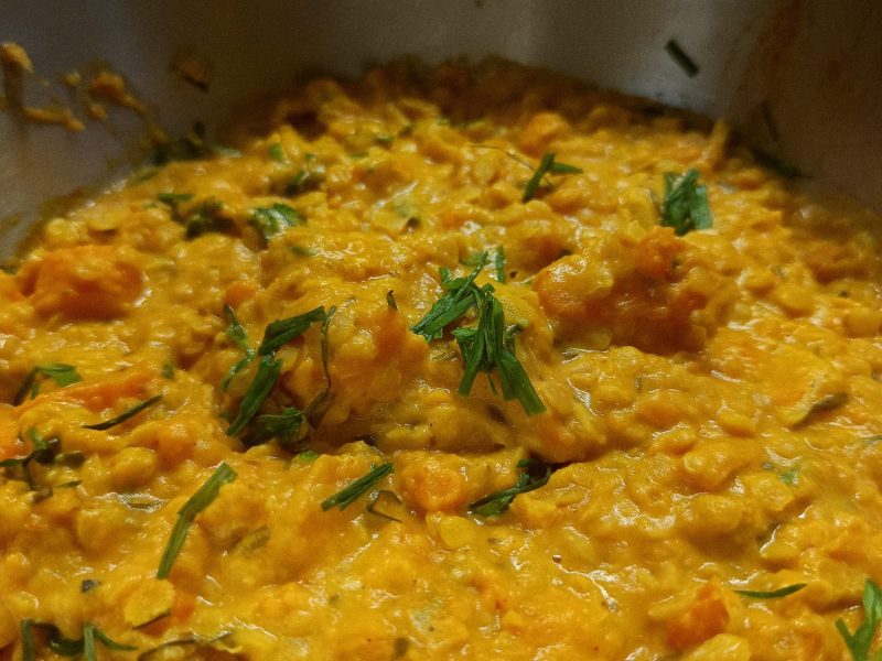 Cliquez pour zoomer ! Dhal de patate douce et de lentilles corail Thermomix par epinedesauge