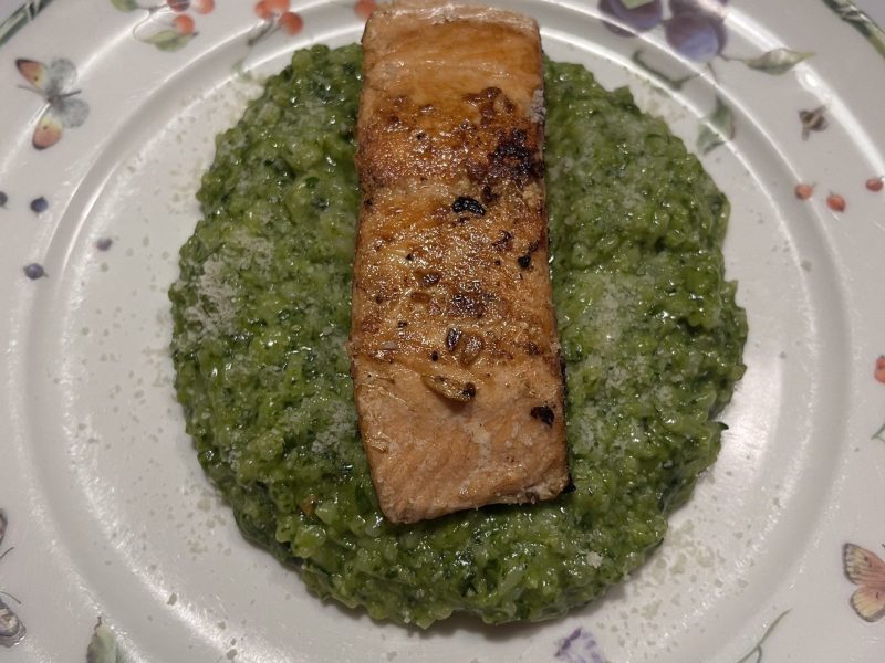Cliquez pour zoomer ! Risotto au pesto d’épinards et basilic Thermomix par lunalita15