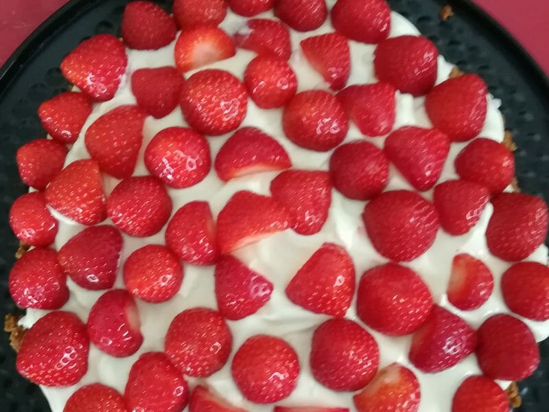 Cliquez pour zoomer ! Tarte aux fraises sans cuisson Thermomix par Ecila59