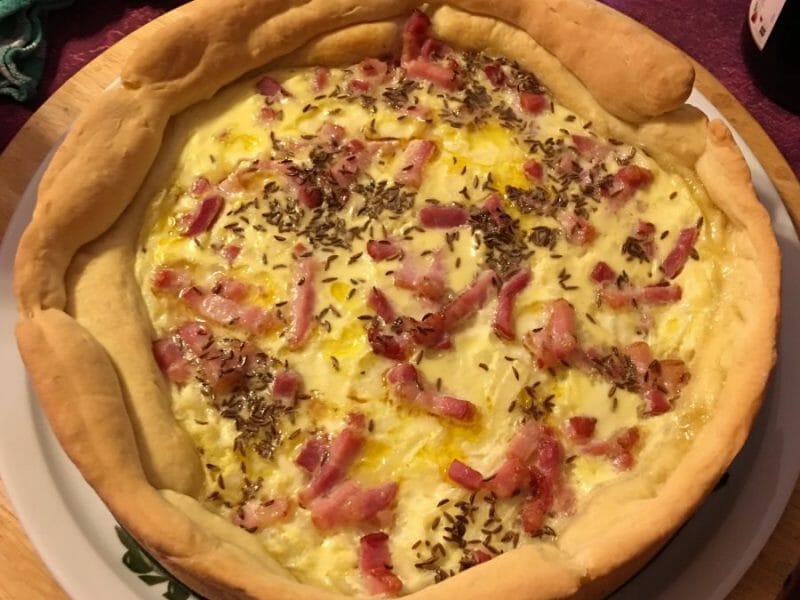 Cliquez pour zoomer ! Zwiebelkuchen – gâteau aux oignons Thermomix par Maglac