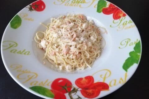 Cliquez pour zoomer ! Spaghettis au saumon fumé au Thermomix