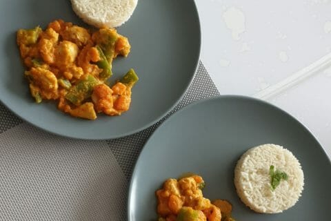 Cliquez pour zoomer ! Curry de poulet aux patates douces au Thermomix