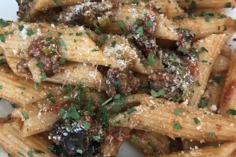 Cliquez pour zoomer ! Penne alla puttanesca au Thermomix