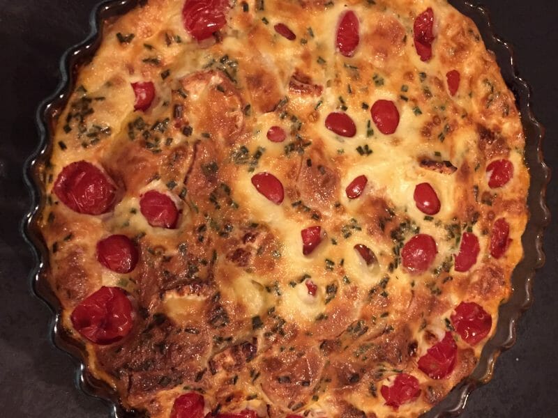 Cliquez pour zoomer ! Clafoutis tomates cerises et fromage de chèvre Thermomix par Manon_23