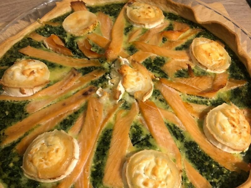 Cliquez pour zoomer ! Tarte épinards, saumon et chèvre Thermomix par Cinzia_1