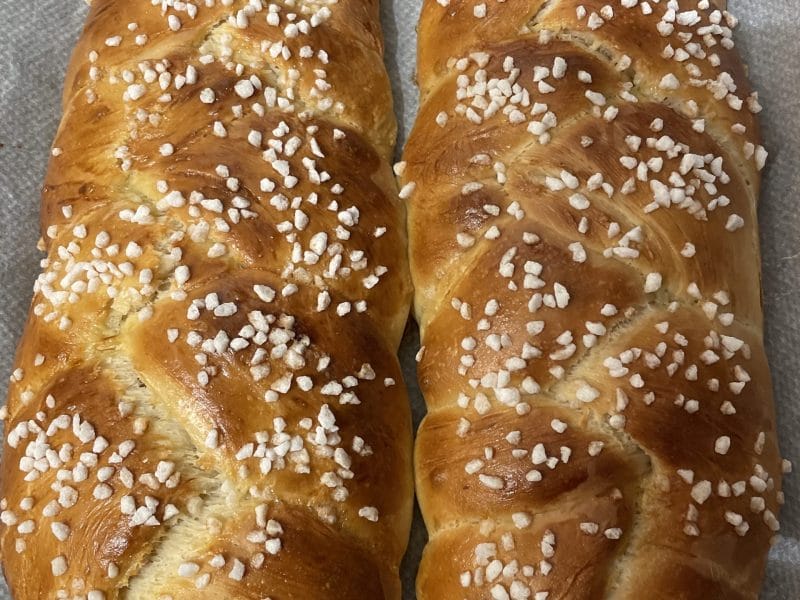 Cliquez pour zoomer ! Brioche tressée à la mie filante Thermomix par Stefwi