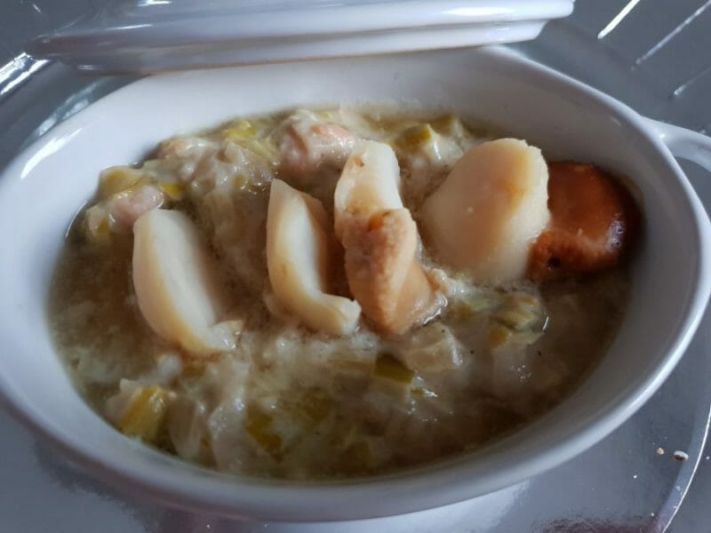 Cliquez pour zoomer ! Saint Jacques aux poireaux Thermomix par Tatoub 🌸