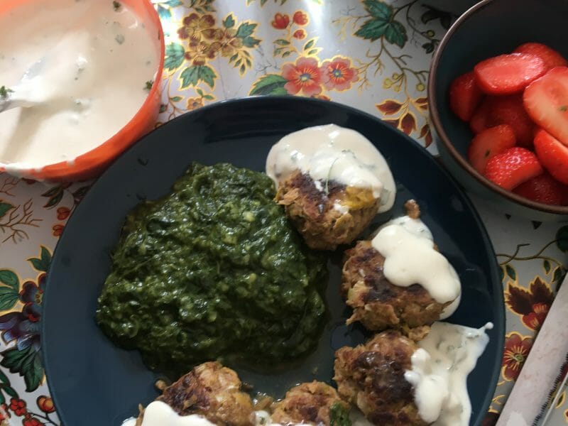 Cliquez pour zoomer ! Boulettes de poireau et boeuf citronné Thermomix par Mounzi