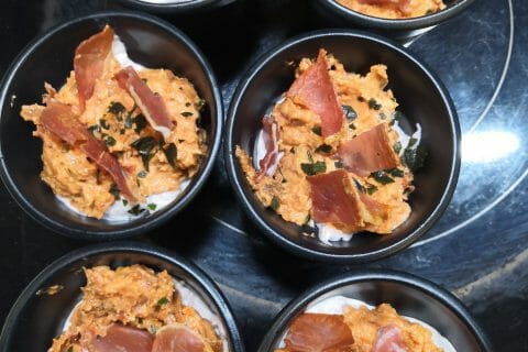 Cliquez pour zoomer ! Verrines mousse de jambon et pesto de tomates confites Thermomix par Lau_8