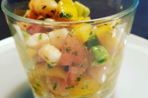 Cliquez pour zoomer ! Ceviche de crevettes, mangue, avocat Thermomix par alexplumett
