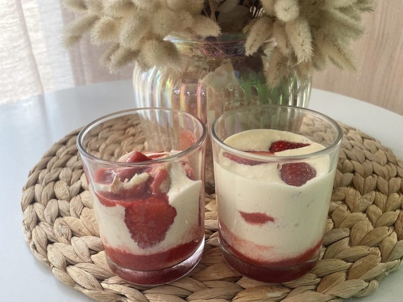 Cliquez pour zoomer ! Tiramisu aux fraises en verrines Thermomix par nadege3487
