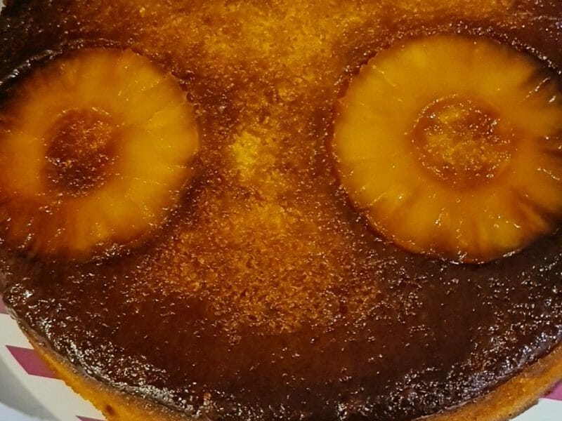 Cliquez pour zoomer ! Gâteau renversé à l’ananas Thermomix par Inda
