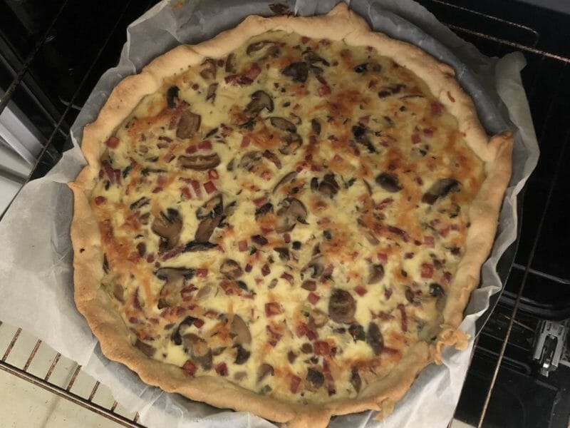 Cliquez pour zoomer ! Tarte champignons et lardons Thermomix par Sabesc