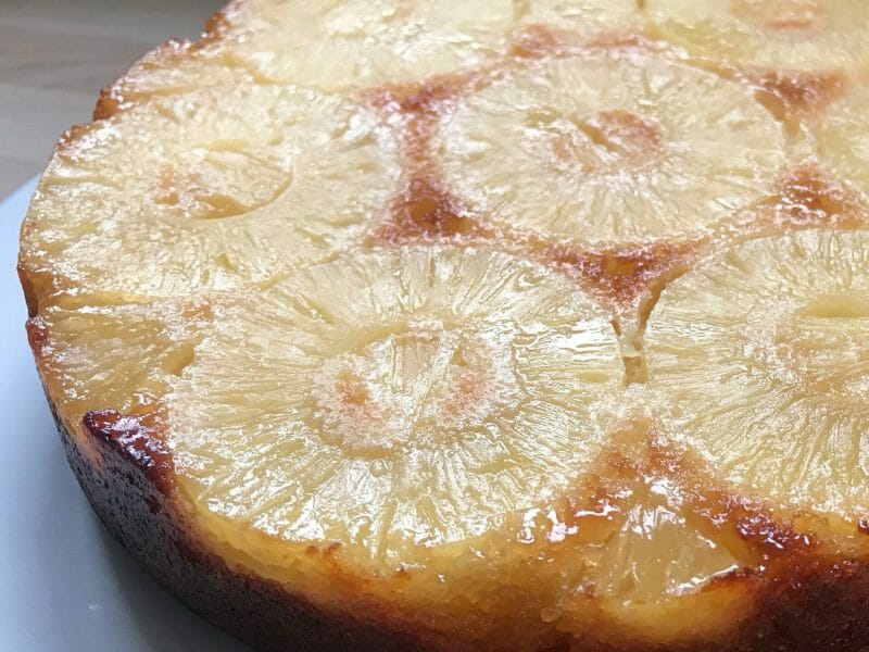 Cliquez pour zoomer ! Gâteau renversé à l’ananas Thermomix par Florette