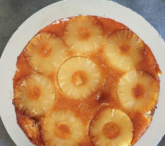 Cliquez pour zoomer ! Gâteau renversé à l’ananas Thermomix par sabi26