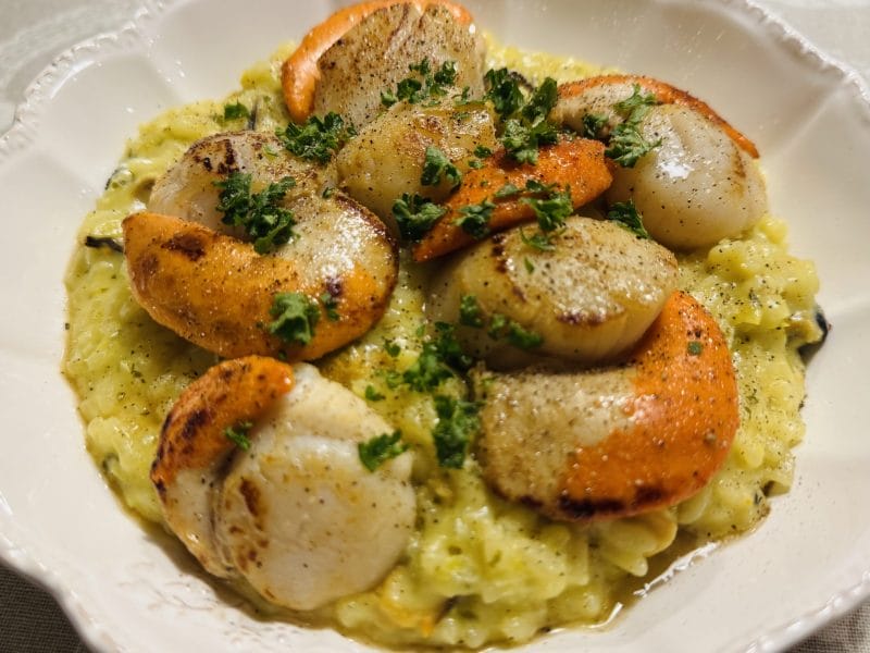 Cliquez pour zoomer ! Risotto aux Saint Jacques et poireaux Thermomix par Laika400