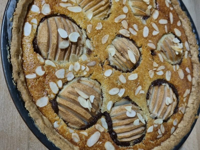 Cliquez pour zoomer ! Tarte aux poires sur lit de chocolat Thermomix par Laetitia97428