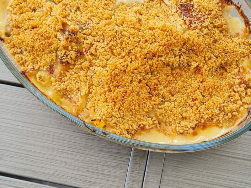 Cliquez pour zoomer ! Crumble courgettes, chèvre et lardons Thermomix par Cali31