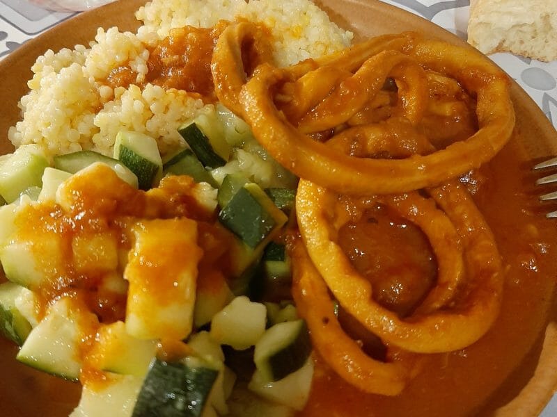 Cliquez pour zoomer ! Encornets à la provençale Thermomix par vanoucook