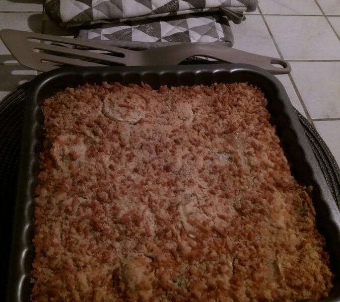 Cliquez pour zoomer ! Crumble courgettes, chèvre et lardons Thermomix par Jessica_76