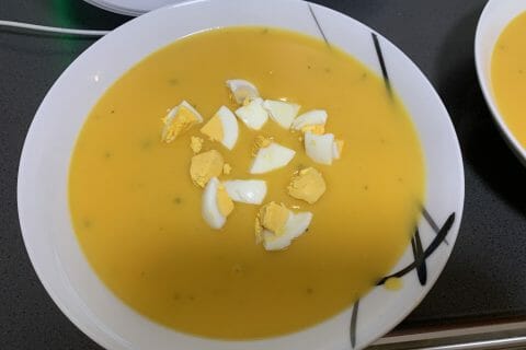 Cliquez pour zoomer ! Soupe aux oeufs et à la coriandre au Thermomix