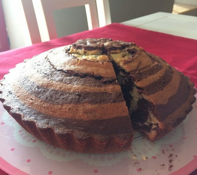 Cliquez pour zoomer ! Gâteau zébré Thermomix par Elodie1986