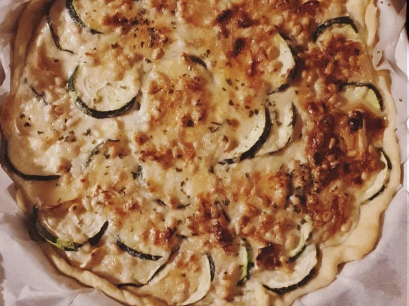 Cliquez pour zoomer ! Tarte courgettes, chèvre et pignons de pin Thermomix par Delph1609