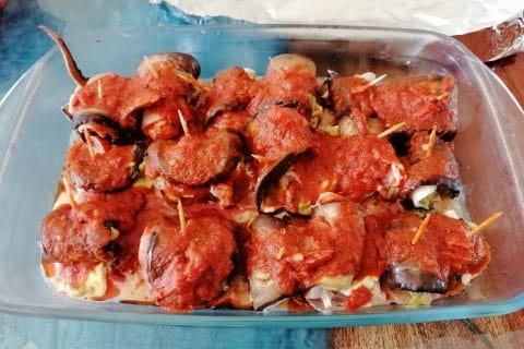Cliquez pour zoomer ! Roulés d’aubergines au jambon Thermomix par Delph1609