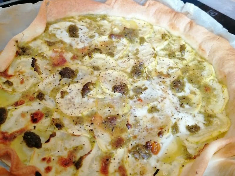 Cliquez pour zoomer ! Tarte aux courgettes et au pesto Thermomix par Delph1609