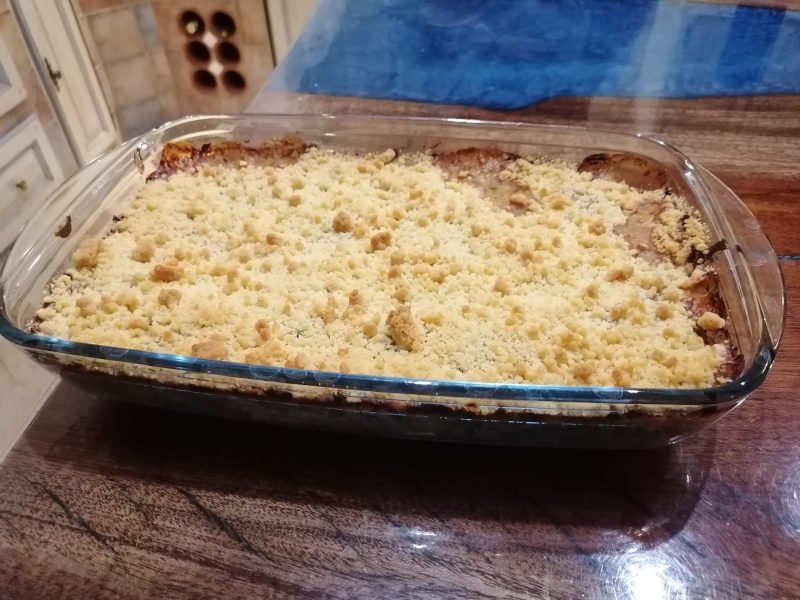 Cliquez pour zoomer ! Crumble courgettes, chèvre et lardons Thermomix par Delph1609